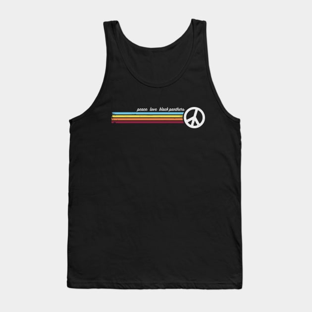 Peace Love Black Panthers Tank Top by Jitterfly